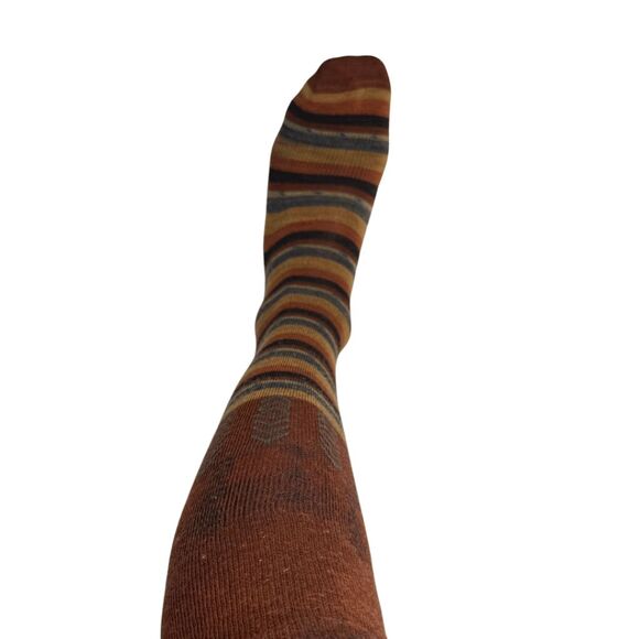 Smartwool Mens‎ Striped Compression Crew Socks Orange Blue Large/10-13 - Picture 5 of 7
